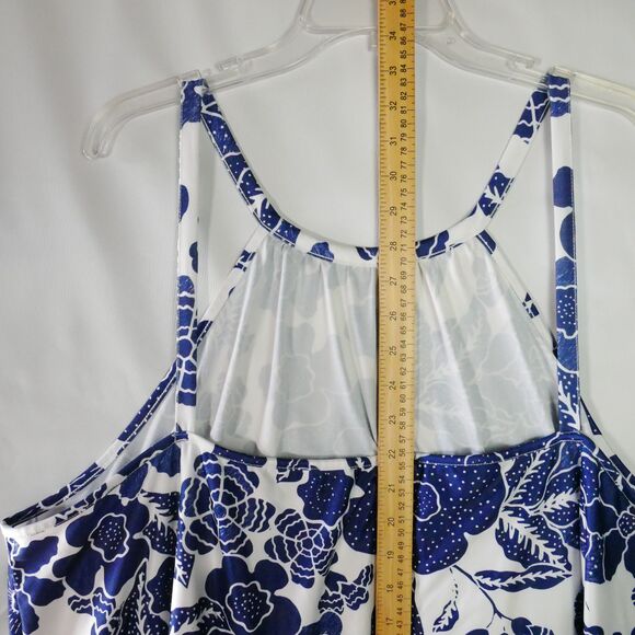 LoveU Dear Women’s Size 3XL Tank Top Blue And White Floral Print - Picture 8 of 9